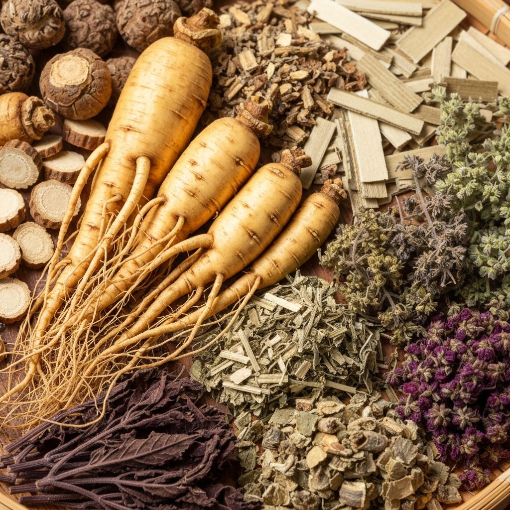 Ginseng und Kräutermischung